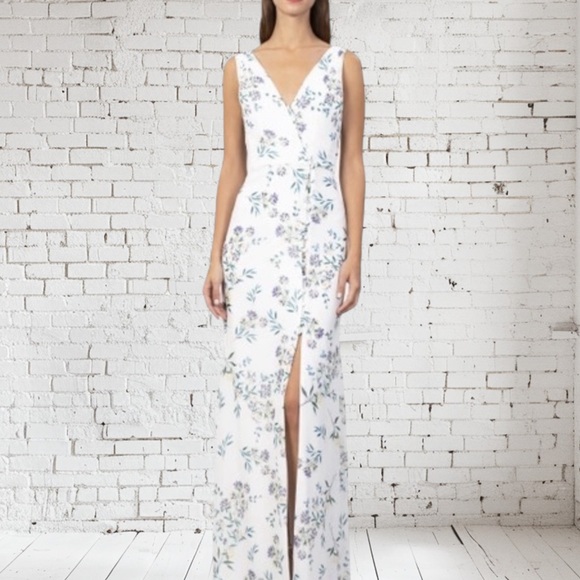 Monique Lhuiller White Floral Maxie Dress! - Picture 1 of 10